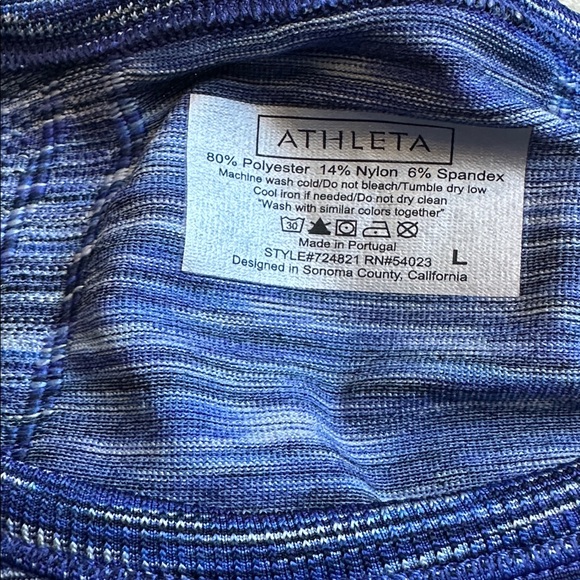 Blue Patterned Long Sleeve Top - Picture 2 of 7